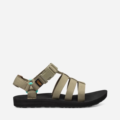 Teva Original Dorado - Women's Teva Hiking Sandals - Olive / Light Green / Black | India (OGTM43815)